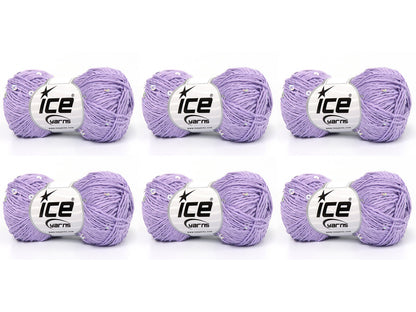 Natural Cotton Light Paillette Lilac fnt2-83373