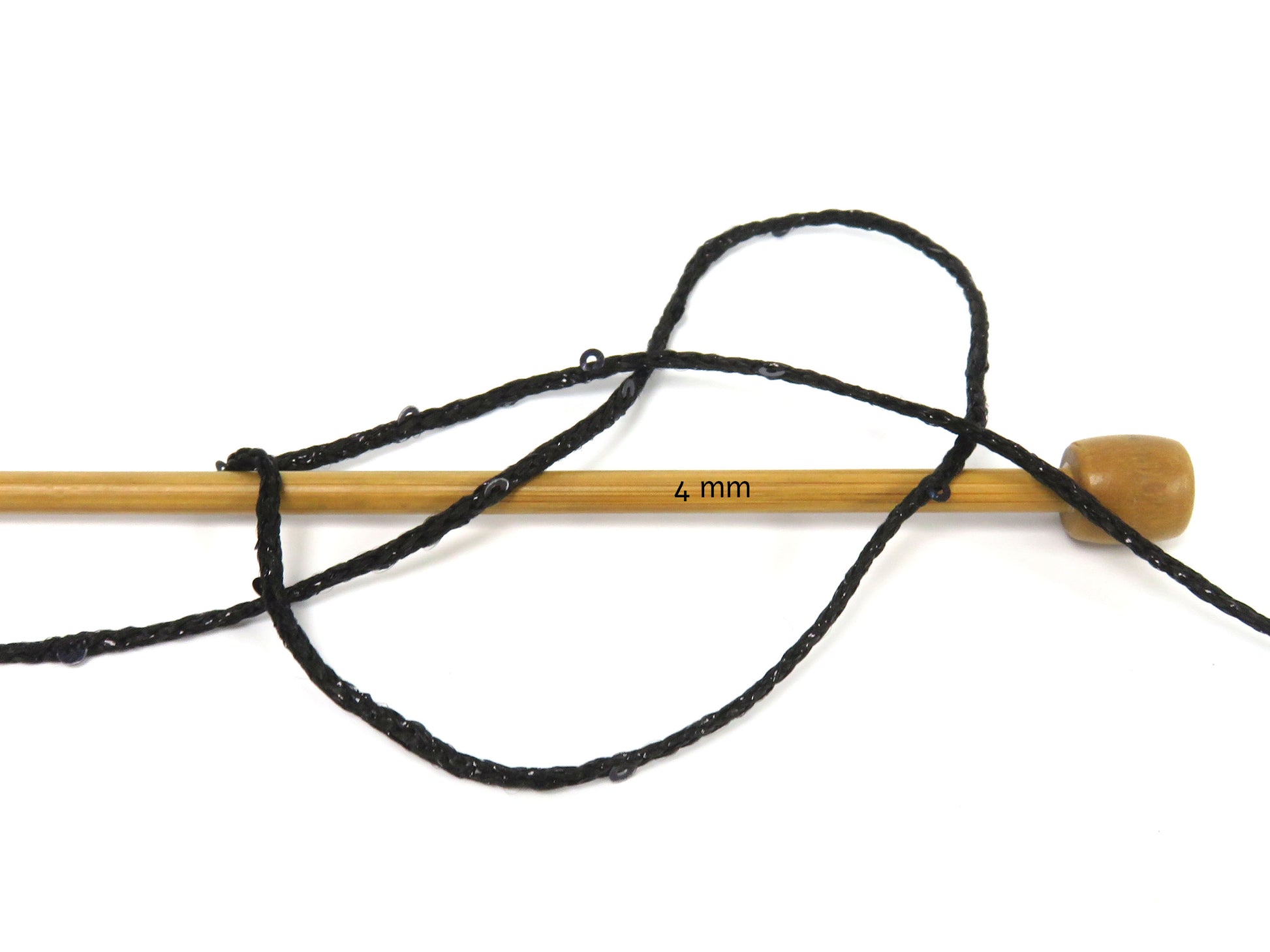 Macrame Glitz Paillette Black fnt2-83444