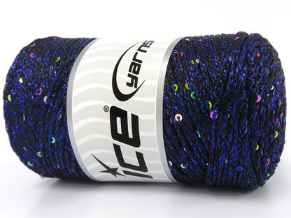 Macrame Glitz Paillette Black, Blue fnt2-83445