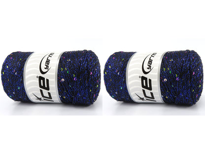 Macrame Glitz Paillette Black, Blue fnt2-83445