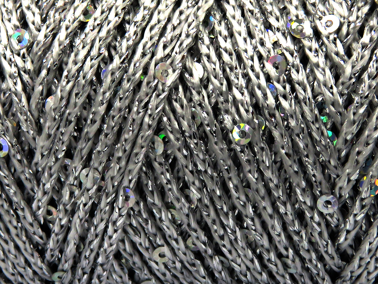 Macrame Glitz Paillette Silver, Grey fnt2-83446