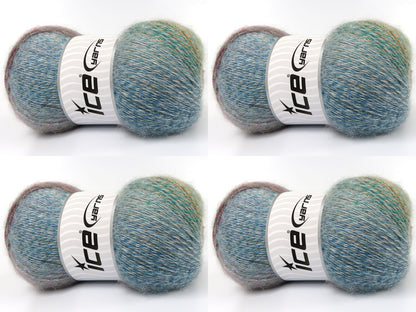 Mohair Pastel Green, Salmon, Purple, Cream, Orange, Fuchsia fnt2-83494