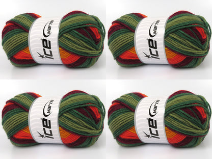 Nice Baby Green Shades, Burgundy Shades, Orange, Gold fnt2-83502