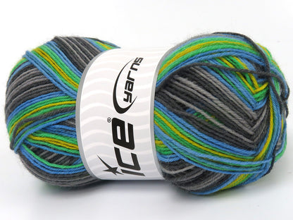 Smart Sock Green, Yellow, Blue, Grey Shades fnt2-83529
