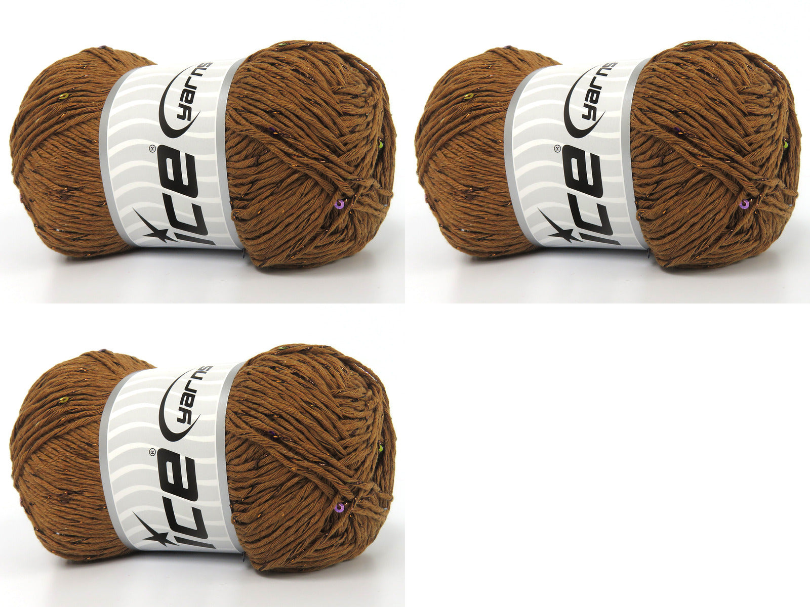 Natural Cotton Paillette Brown fnt2-83571