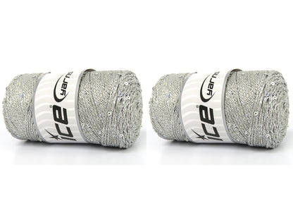 Macrame Glitz Paillette Light Silver fnt2-83573