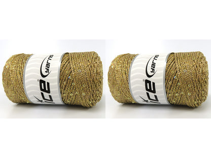 Macrame Glitz Paillette Gold fnt2-83576