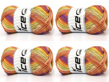 Biscuit Lilac, Orange Shades, Yellow, Green, Cream fnt2-83583