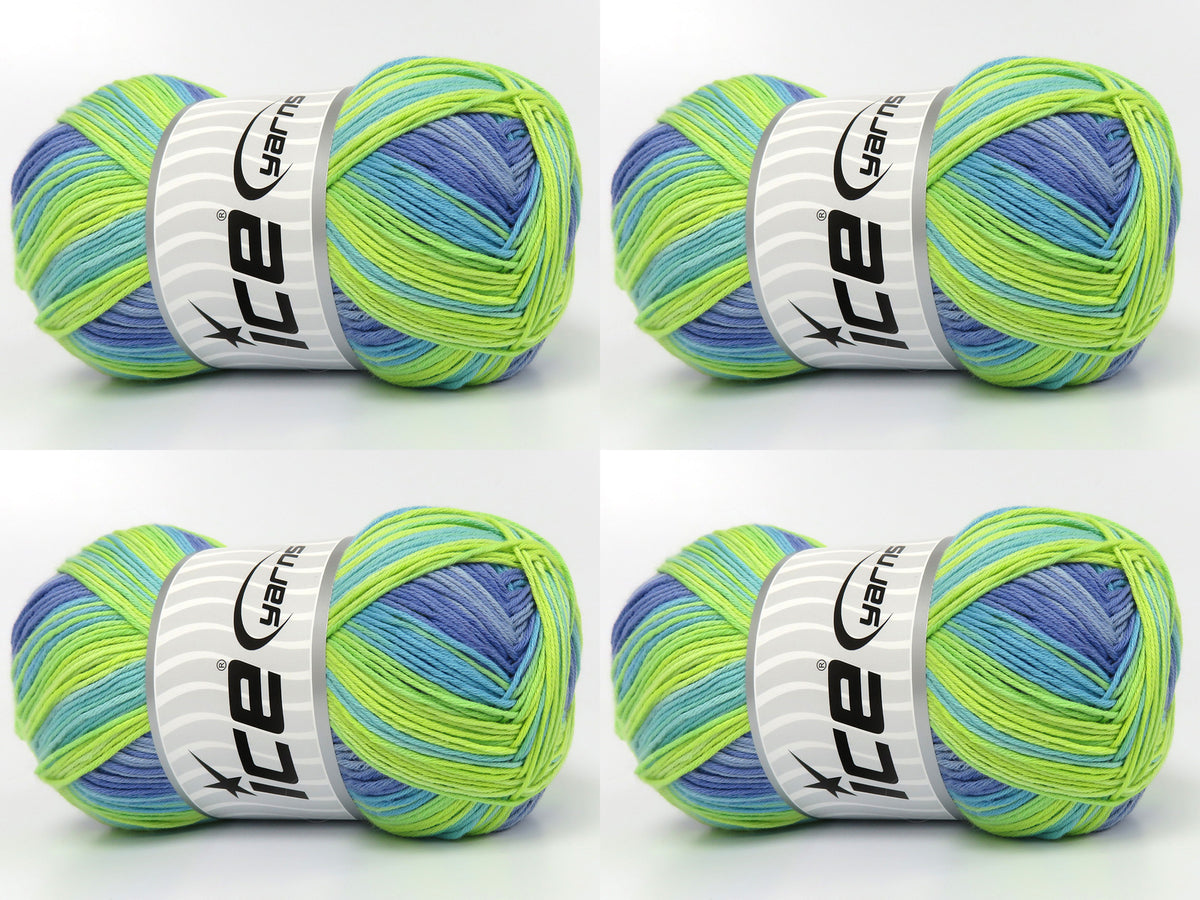 Cotton Magic Green Shades, Turquoise, Lilac Shades fnt2-83589