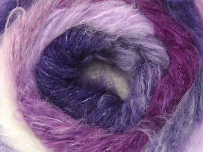 Chancy Mohair Ecru, Purple Shades fnt2-83610