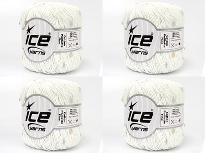 Cotton Paillette Fine White  fnt2-83772