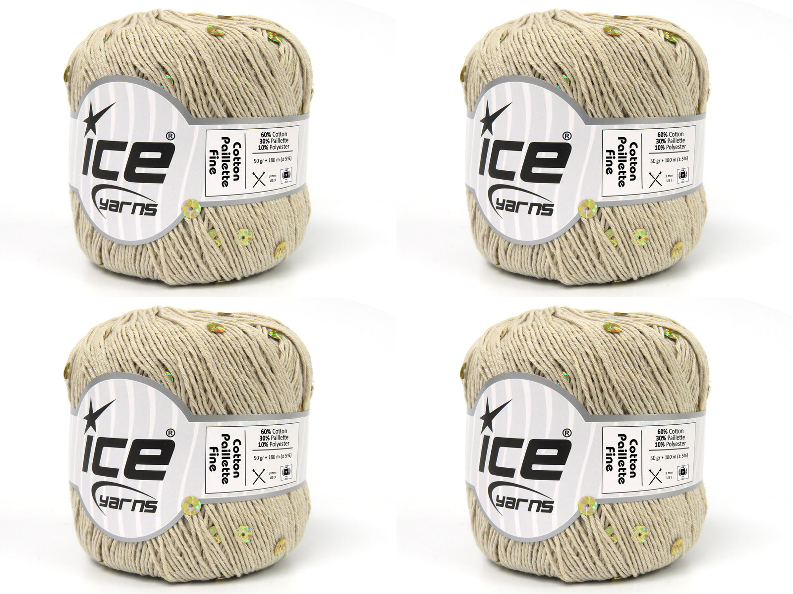 Cotton Paillette Fine Light Camel  fnt2-83774