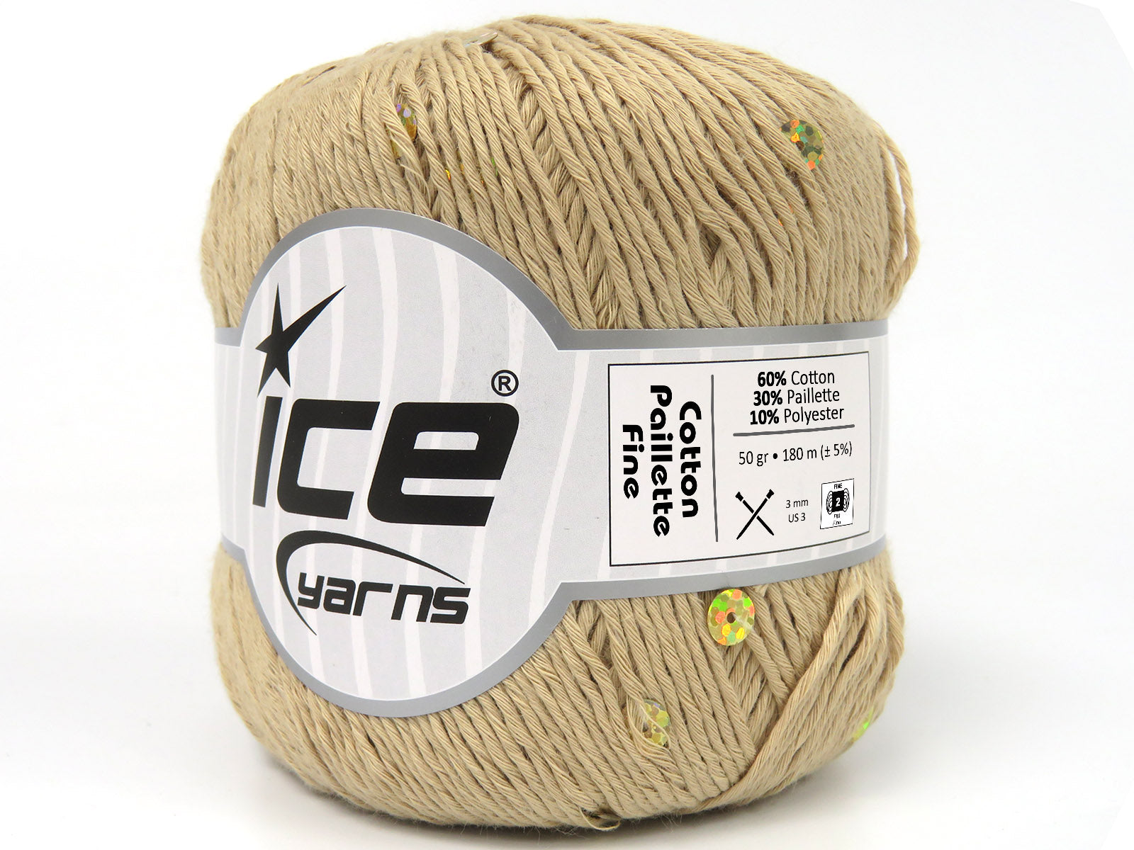 Cotton Paillette Fine Camel  fnt2-83775