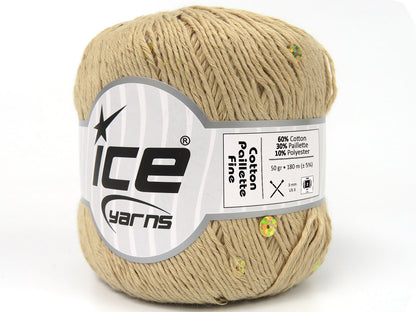 Cotton Paillette Fine Camel  fnt2-83775