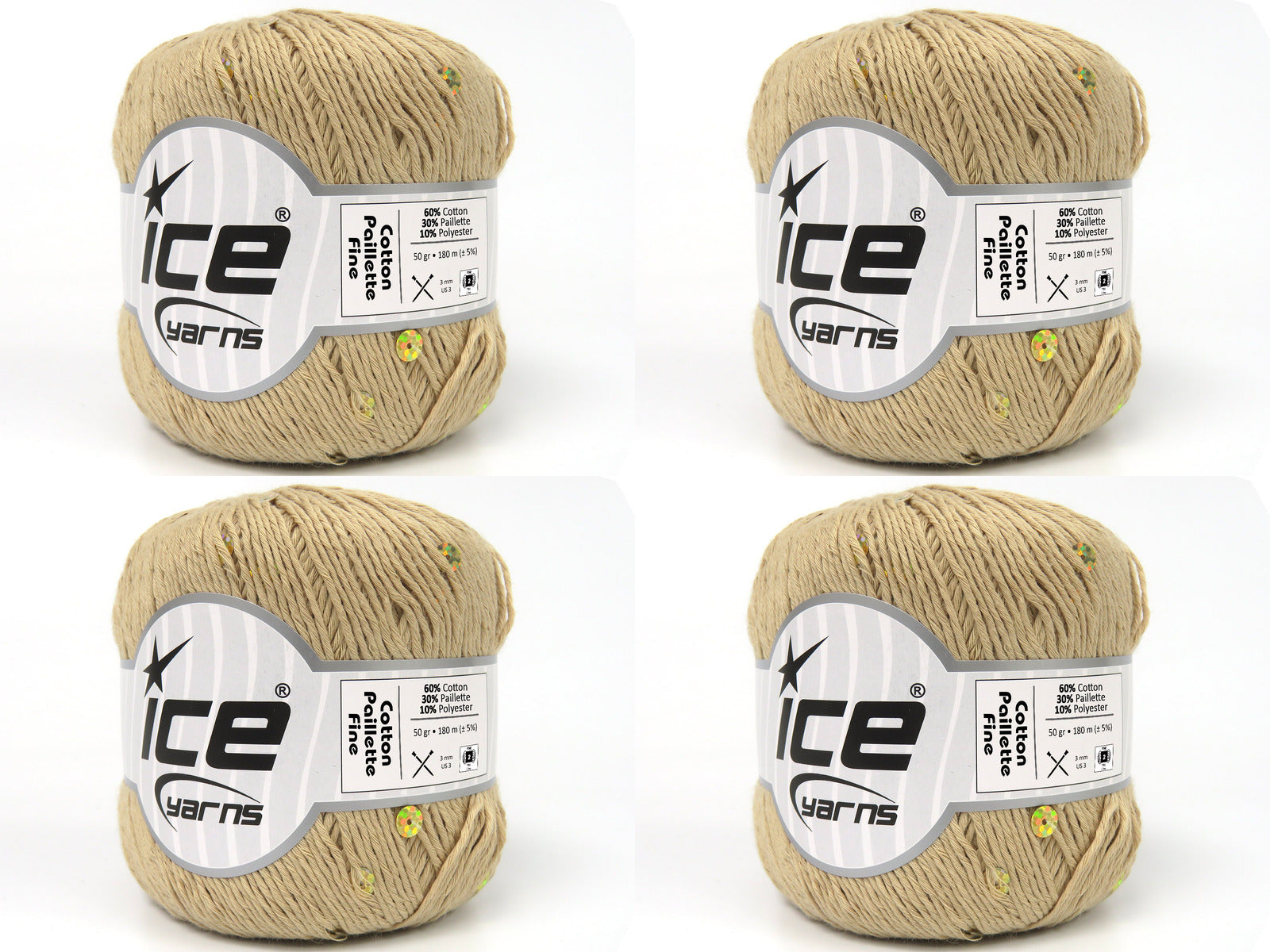 Cotton Paillette Fine Camel  fnt2-83775