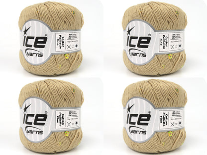 Cotton Paillette Fine Camel  fnt2-83775