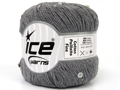 Cotton Paillette Fine Light Grey  fnt2-83777