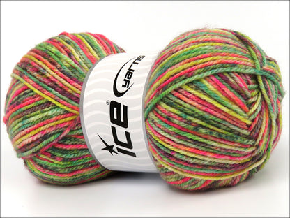 Wool Varicolor Light Neon Colors, Maroon  fnt2-83781