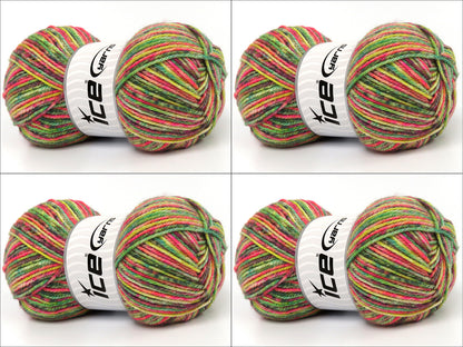 Wool Varicolor Light Neon Colors, Maroon  fnt2-83781