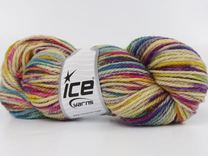 Organic Wool Bulky Hand Paint Rainbow fnt2-83843