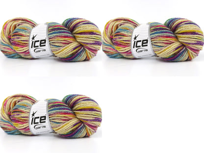 Organic Wool Bulky Hand Paint Rainbow fnt2-83843