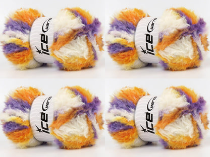 Bunny Fur Multicolor Purple, Orange, White fnt2-83861