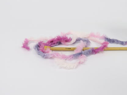 Bunny Fur Multicolor Greyish Lilac, Pink Shades, White fnt2-83862