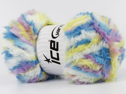 Bunny Fur Multicolor Yellow, Blue, Pink, Lilac, White fnt2-83864