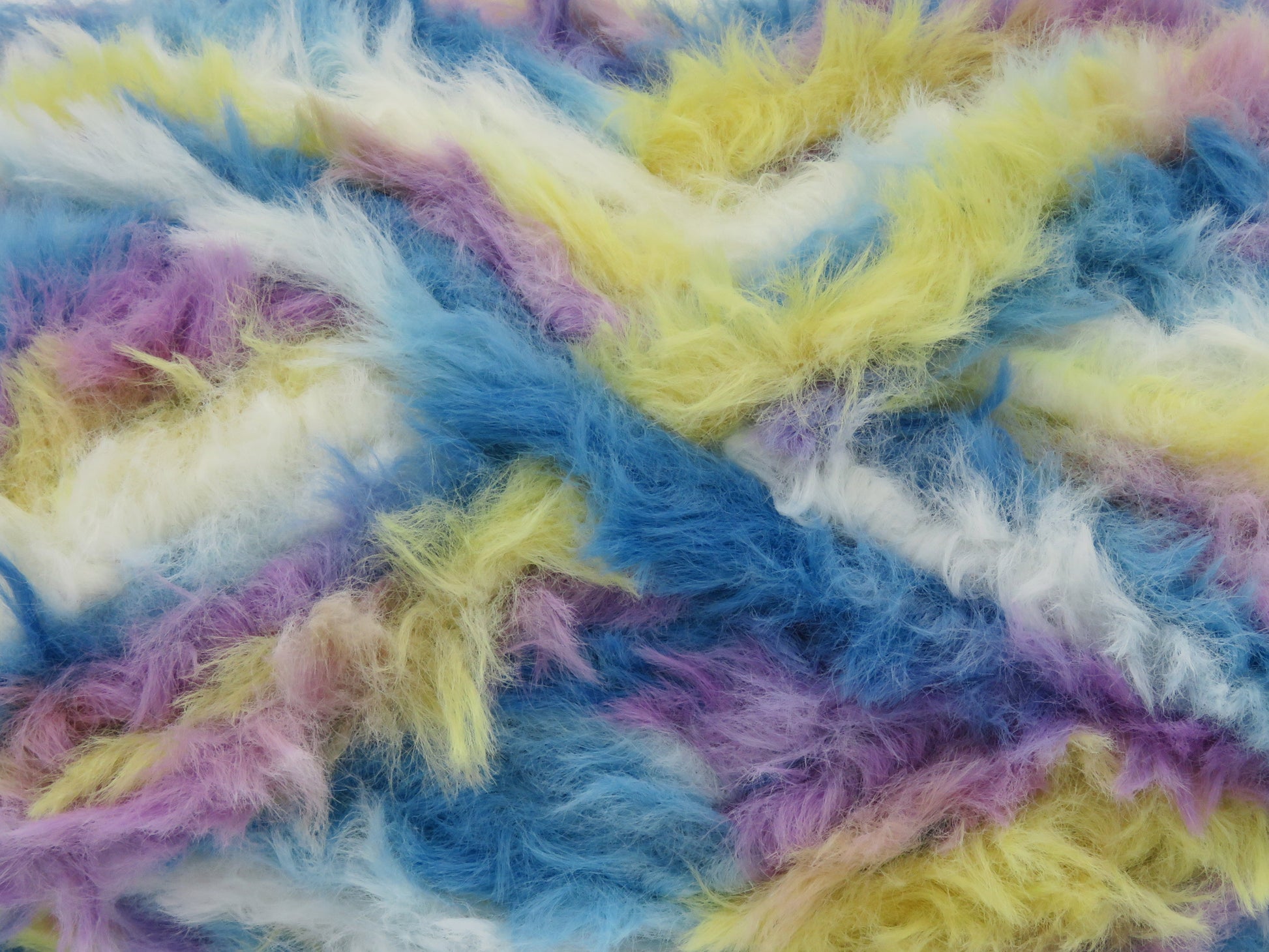 Bunny Fur Multicolor Yellow, Blue, Pink, Lilac, White fnt2-83864