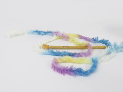 Bunny Fur Multicolor Yellow, Blue, Pink, Lilac, White fnt2-83864