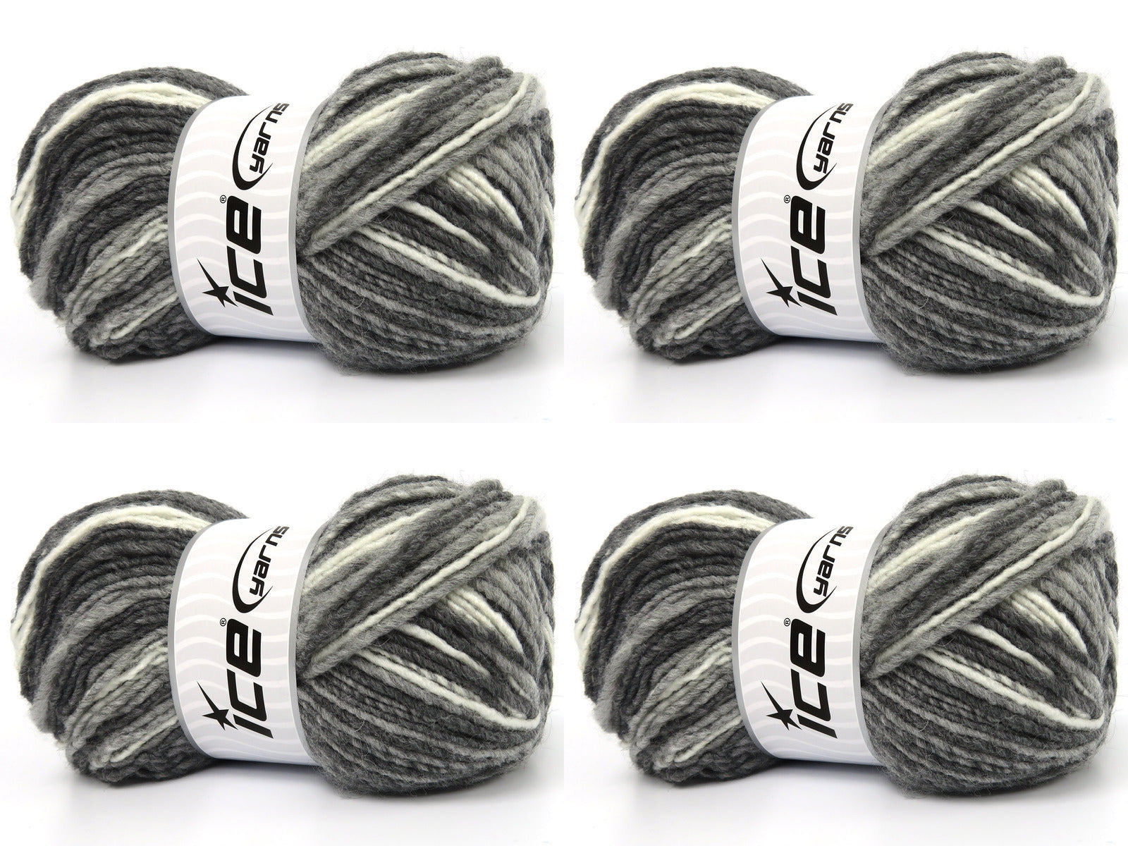 Anatolia Wool Cord Grey Shades, White fnt2-83949