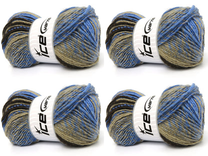 Anatolia Wool Cord Brown Shades, Blue fnt2-83953