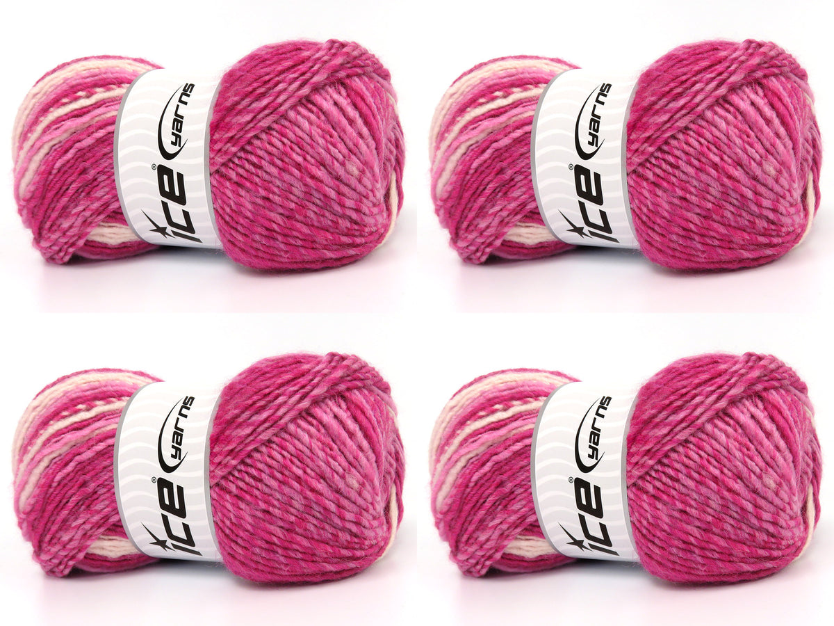Ice Yarns Anatolia Wool Cord – Pembe Tonları – %22 Yün, %78 Akrilik