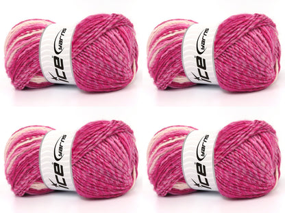 Ice Yarns Anatolia Wool Cord – Pembe Tonları – %22 Yün, %78 Akrilik