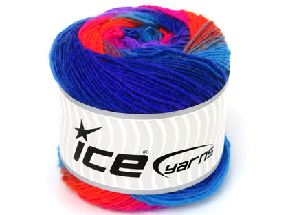 Cakes Magic Sock Blue, Turquoise, Lilac, Neon Orange, Grey, Fuchsia fnt2-84038