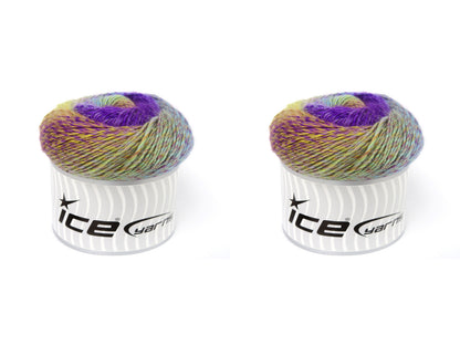 Cakes Magic Wool Turquoise, Green, Gold, Purple fnt2-84050