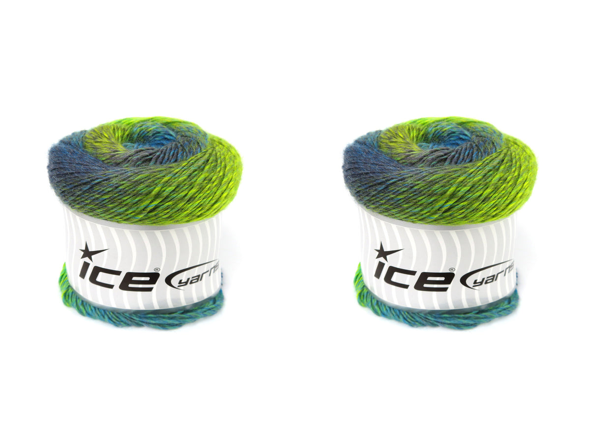 Cakes Magic Wool Green Shades, Turquoise, Grey fnt2-84053