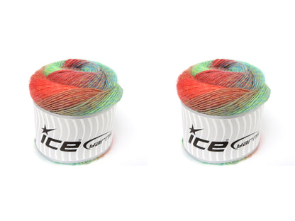 Cakes Magic Wool Green Shades, Salmon Shades, Grey fnt2-84055