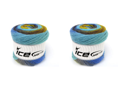 Magic Wool De Luxe Grey, Turquoise, Blue, Gold, Brown fnt2-84064