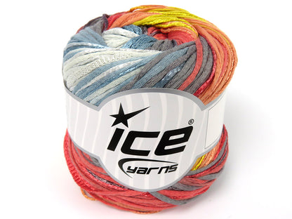 Summertime Color Light Grey, Light Blue, Ecru, Salmon, Yellow fnt2-84072