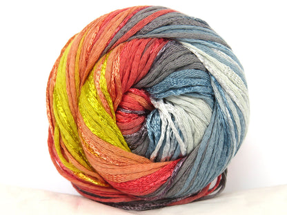 Summertime Color Light Grey, Light Blue, Ecru, Salmon, Yellow fnt2-84072