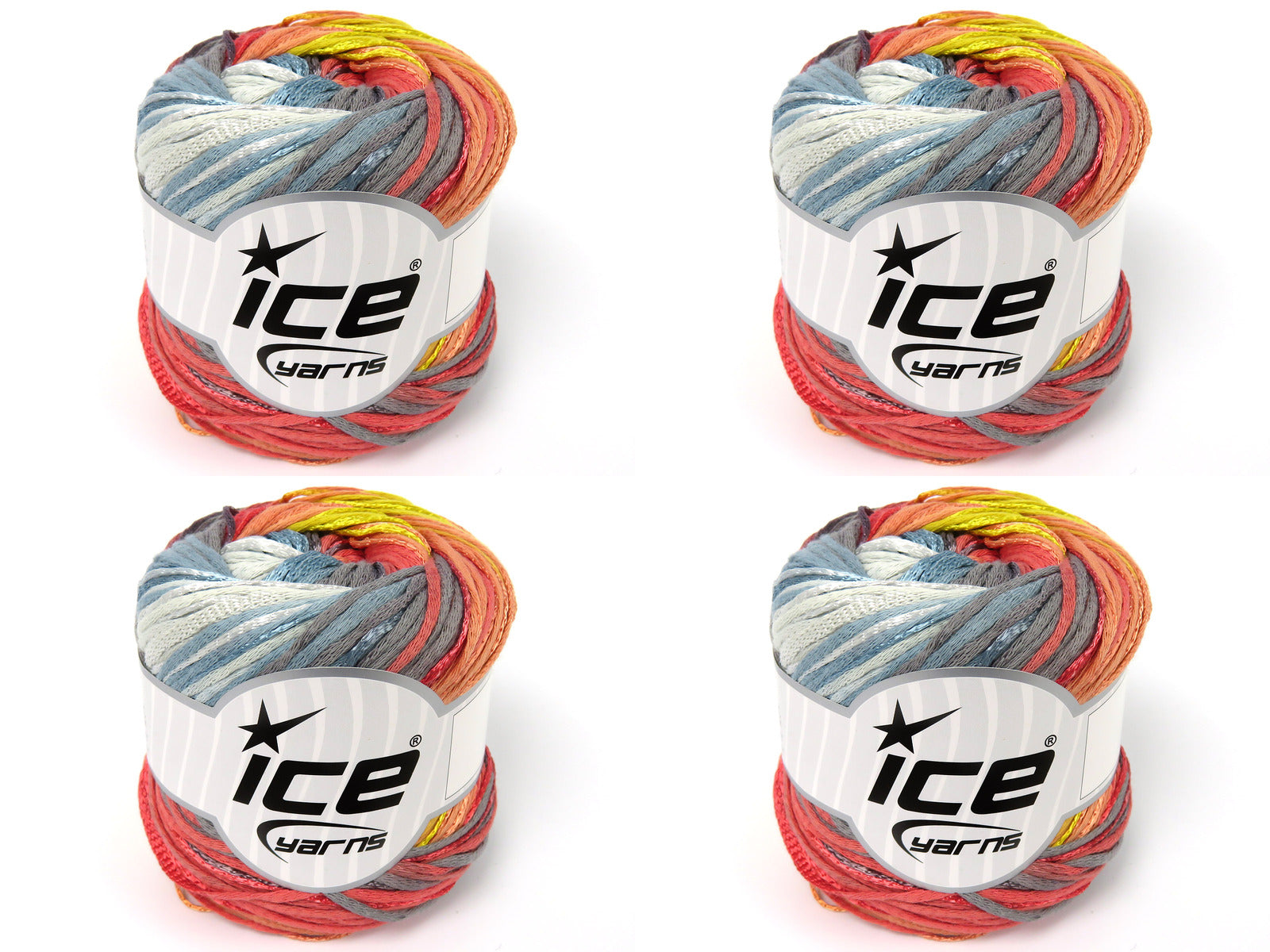 Summertime Color Light Grey, Light Blue, Ecru, Salmon, Yellow fnt2-84072