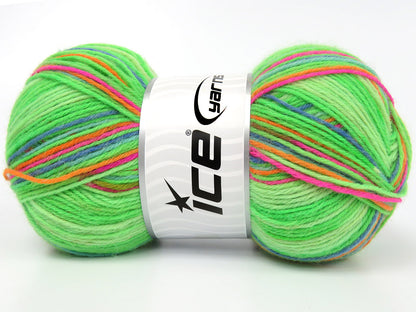 Sock Varicolor Green Shades, Blue Shades, Fuchsia fnt2-84075