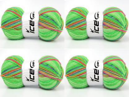 Sock Varicolor Green Shades, Blue Shades, Fuchsia fnt2-84075