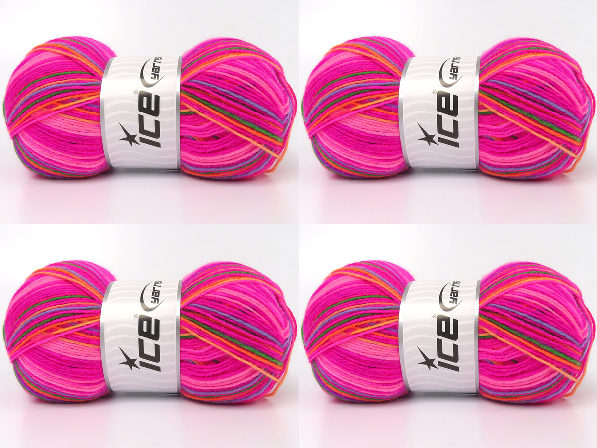 Sock Varicolor Pink Shades, Orange, Blue, Green, Lilac fnt2-84076