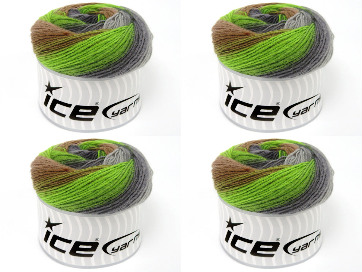 Cakes Magic Sock Brown Shades, Grey Shades, Green Shades fnt2-84084