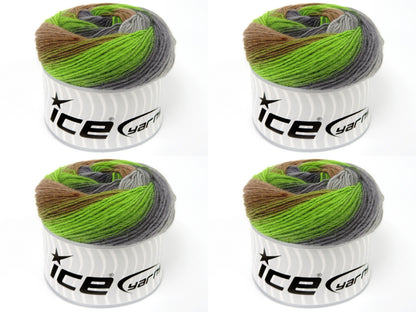 Cakes Magic Sock Brown Shades, Grey Shades, Green Shades fnt2-84084