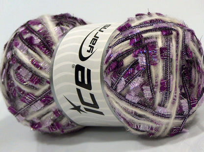 Butterfly Glitz Ecru, Purple, Light Lilac fnt2-84199