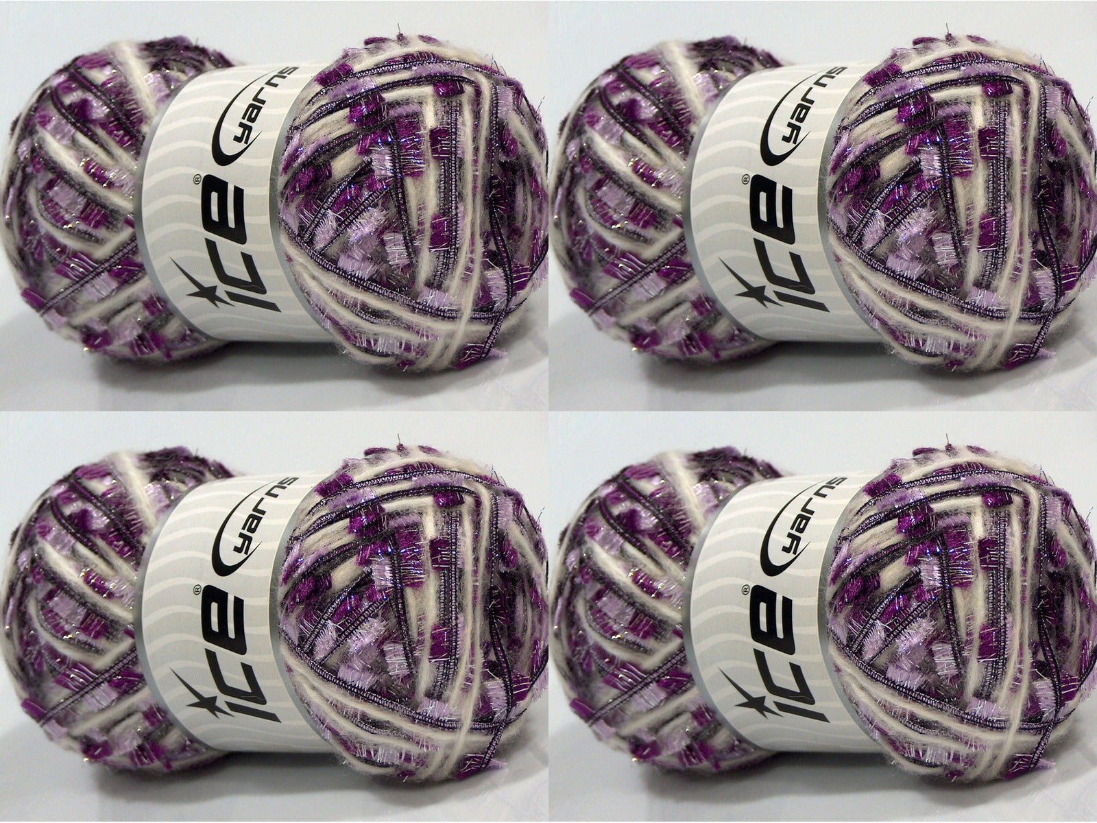 Butterfly Glitz Ecru, Purple, Light Lilac fnt2-84199