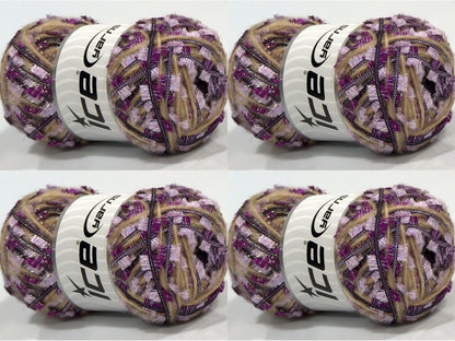 Butterfly Glitz Purple, Light Camel, Light Lilac fnt2-84200